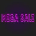 Vector illustration of mega sale. Banner, design template for trade, discounts, online shopping Royalty Free Stock Photo